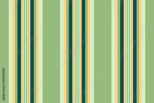 Fablecloth textile seamless stripe, styling lines vector background. Vefresh vertical pattern texture fabric in green and light colors.