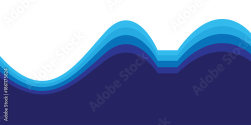 Modern banner background. Graphic design banner pattern background template with dynamic wave shapes.