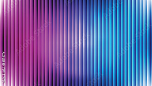 Glass ripple texture with dark gradient background and lilac light streaks. Futuristic distortion, moody abstract glow, reeded vertical blur. Vector illustration EPS