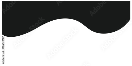 A dark and mysterious landscape with a wavy silhouette against a black background