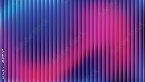 Glass ripple texture with dark gradient background and lilac light streaks. Futuristic distortion, moody abstract glow, reeded vertical blur. Vector illustration EPS