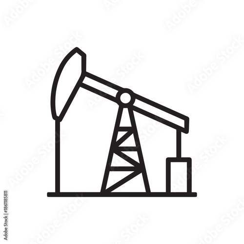 Oil pump icon. Oil pump symbol. Vector illustration.
