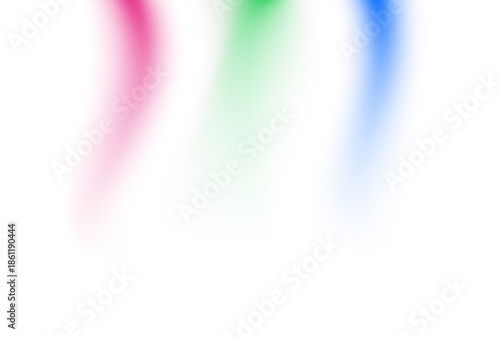 Abstract background featuring soft ethereal vertical light streaks in vibrant magenta green and blue hues against a clean white canvas