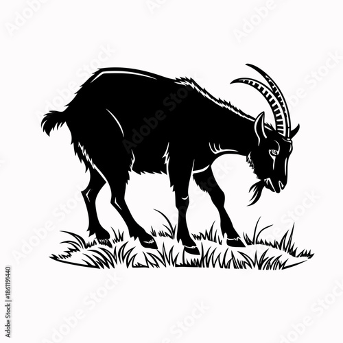 goat silhouette vector