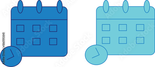 Calendar icon symbols. Simple illustration for web sites and mobile app.