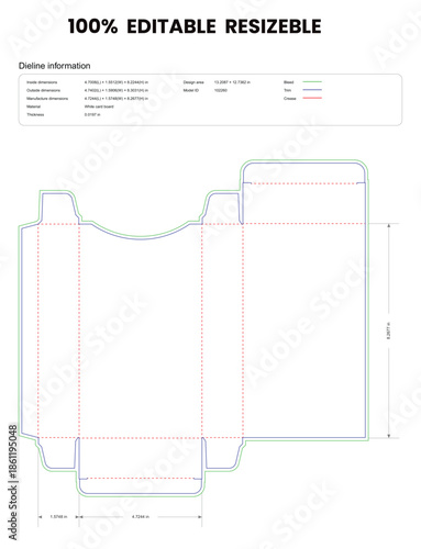 reverse tuck end box dieline template box dieline die lines packaging custom dieline  box cardboard box dieline pizza box dieline printable product packaging layout,
