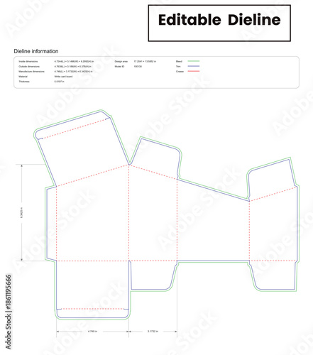 tuck end boxes bevel dieline template box dieline die lines packaging custom dieline  box cardboard box dieline pizza box dieline printable product packaging layout,