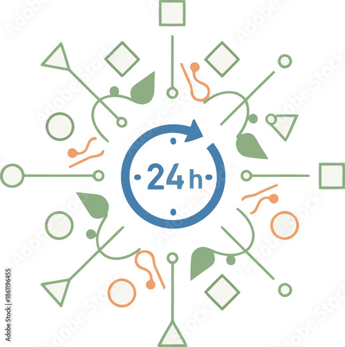 Circadian Rhythm and Biological Clock Concept