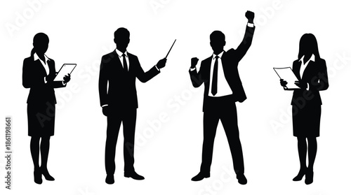 Silhouette of family stargazing together inside a cave, pointing at night sky with bright stars, constellations, and galaxy patterns, vector