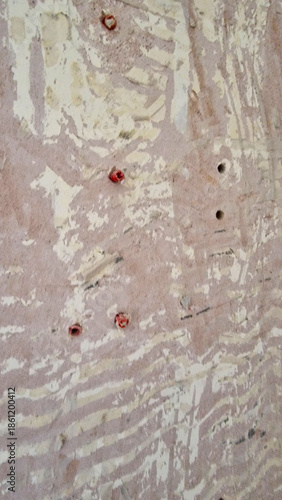 Screw holes on a wall during DIY