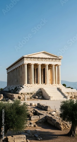 Temple of Aphaia - Ancient Greek Architecture on Aegina Island.