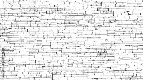 Black and white textured brick wall pattern with irregular stone blocks