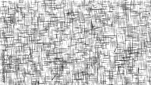 Black and white abstract pattern of intersecting lines and dashes background texture 1