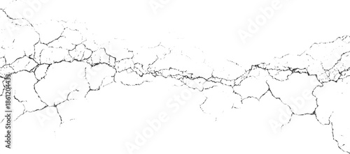 Black cracked texture pattern on white background abstract broken 1