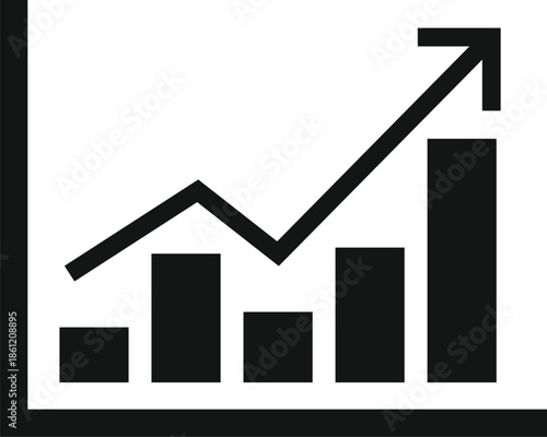 Growth chart indicating success Vector