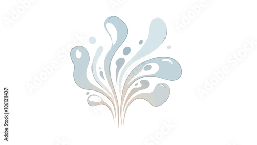 Energetic abstract liquid burst with dynamic fluid motion, capturing an invigorating splash and effervescence, ideal for refreshing graphic design elements