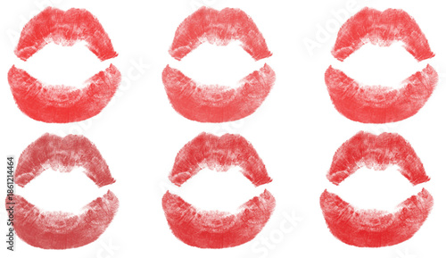 Gorgeous collection of vector icons for red lips