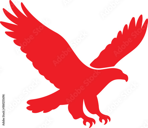 Bald Eagle Silhouette Vector Icon