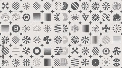 Geometric patterns and shapes for modern design projects