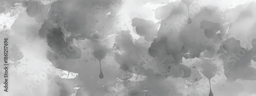 Grayscale Smoke and Ink Abstract Background with Expressive Flow