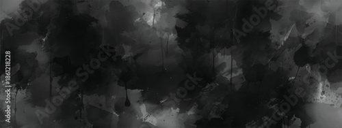 Grayscale Abstract Ink Cloud with Soft Mist and Flowing Movement