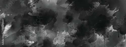 Dark Ethereal Ink Wash Texture with Cloudy Forms and Subtle Drama