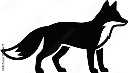 Silhouette of a fox
