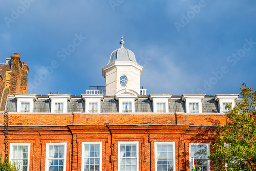 Georgian facade on a building in Highgate Village, North London, UK