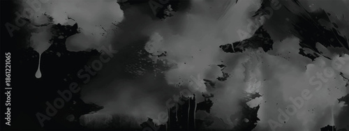 Dark Misty Ink Wash Background with Dreamy Motion and Soft Transitions