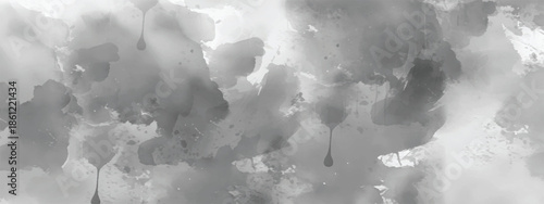 Abstract Ink and Smoke Composition with Soft Foggy Layers and Grayscale Mood
