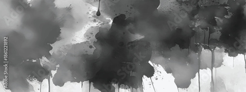 Dark Ethereal Fog Abstract Texture with Flowing Ink Shapes