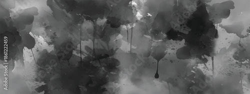 Abstract Fluid Ink Background with Soft Smoke and Grayscale Tones