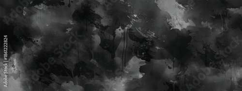 Grayscale Ink Wash Background with Smoke Like Flow and Soft Contrast