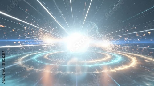 Globe Emerging and Expanding in Futuristic Digital Space