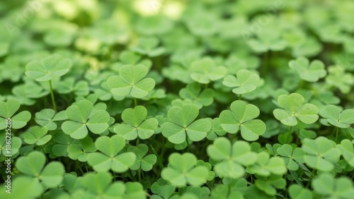 Wallpaper Mural Close up of green three leaf clover field. Symbol of luck and success for St. Patricks Day celebration or fortune concept. Torontodigital.ca
