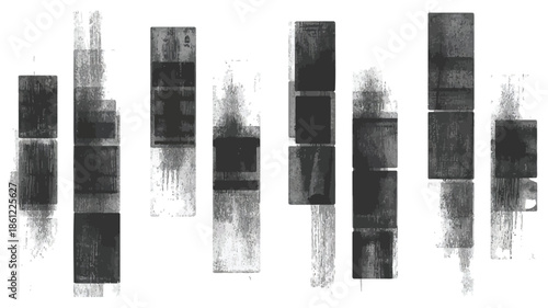 Abstract grunge texture with stacked rectangles