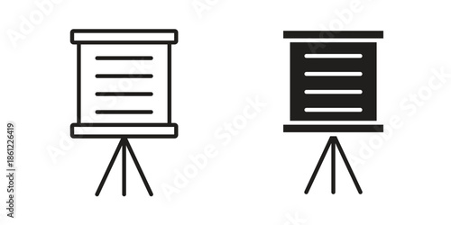 Flip chart icons symbol, logo illustration. Vector graphics set