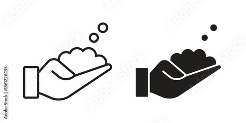 Foam icons symbol, logo illustration. Vector graphics set