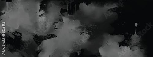 Expressive Monochrome Abstract Background with Smoke and Ink Blends