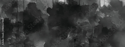 Grayscale Artistic Smoke Texture with Fluid Ink and Organic Movement