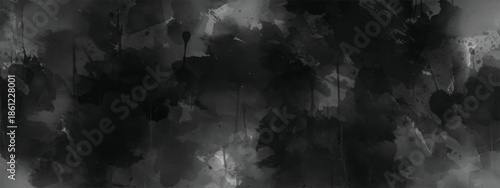 Ethereal Ink Wash Abstract Background with Flowing Cloudy Shapes