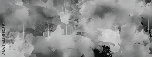 Moody Abstract Fog Background with Ink Splashes and Atmospheric Tone