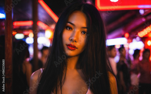 portrait of young woman wit...