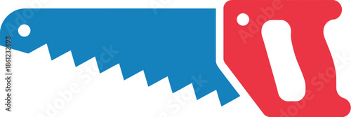 Hand Saw Vector Graphic Illustration - Carpentry Tool Icon for DIY Projects and Woodworking