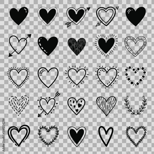 Happy Valentines Day vector calligraphy lettering text with heart. Holiday quote design for valentine greeting card, phrase poster, congratulate, calligraphy illustration Pro Vector.