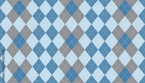 Blue and Gray Argyle Pattern Background