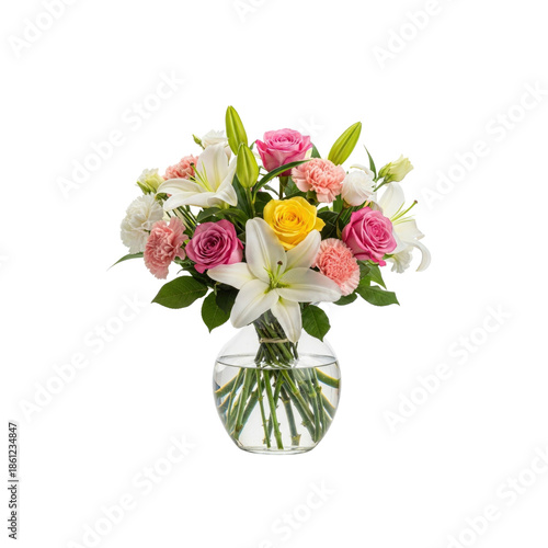 Wallpaper Mural Elegant bouquet of flowers in glass vase Torontodigital.ca