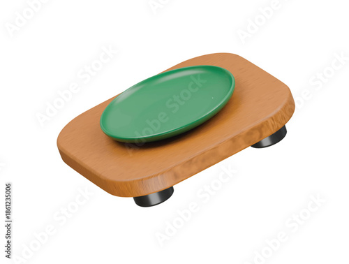 ceramic plate icon 3d illustration render