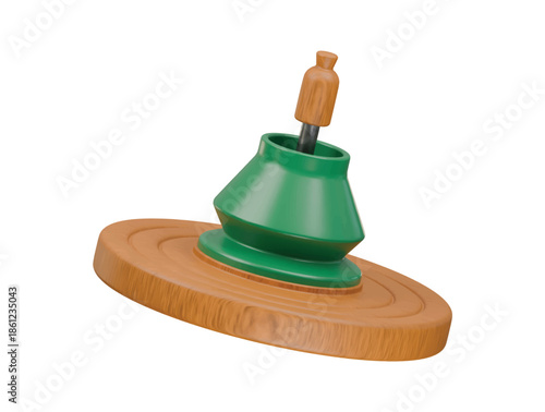 clay spinner icon 3d illustration render