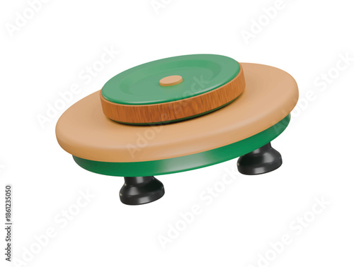 ceramic wheel icon 3d illustration render
